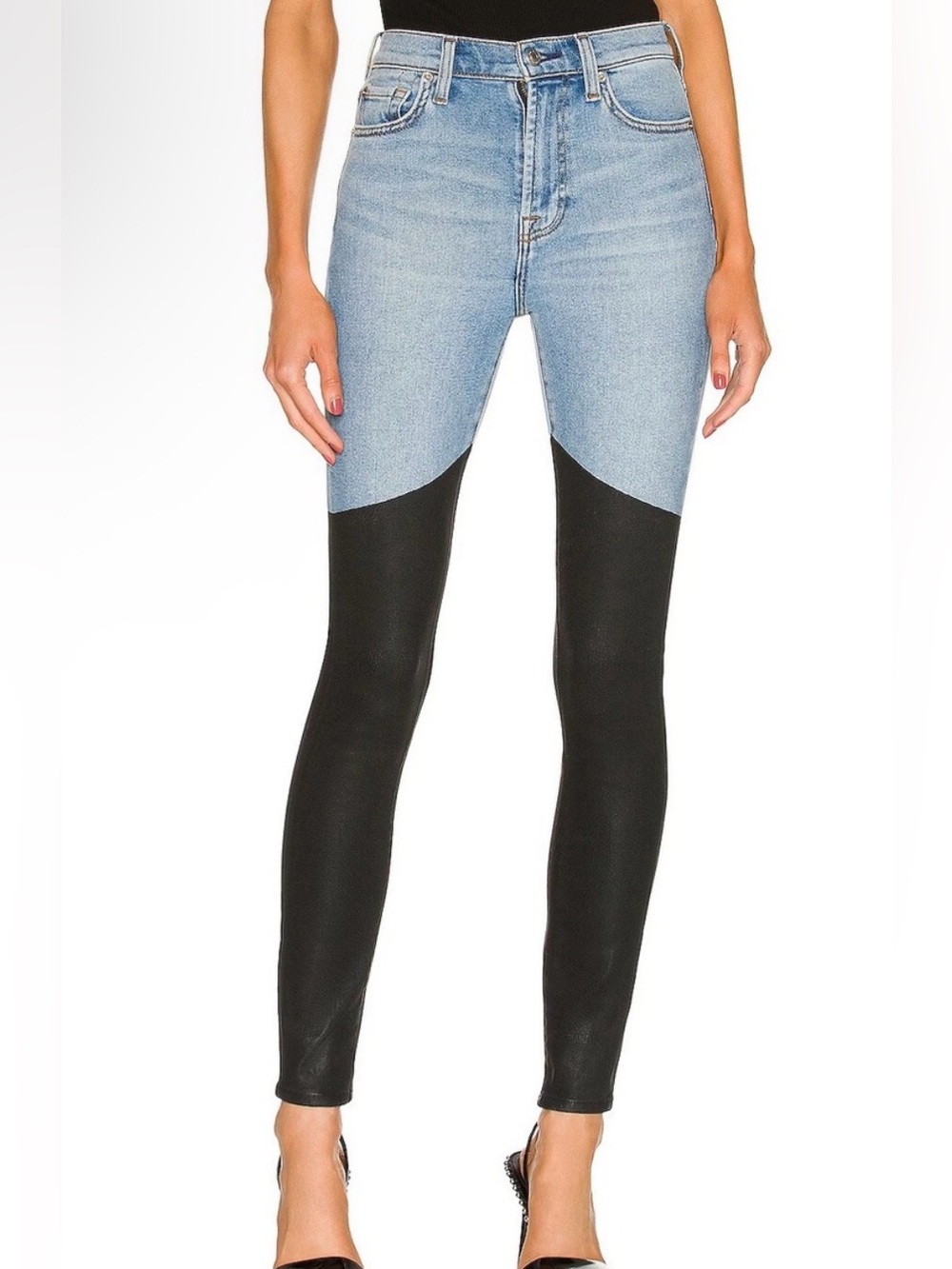 7 For All Mankind Light Blue Denim Jeans with Luxe Patch
